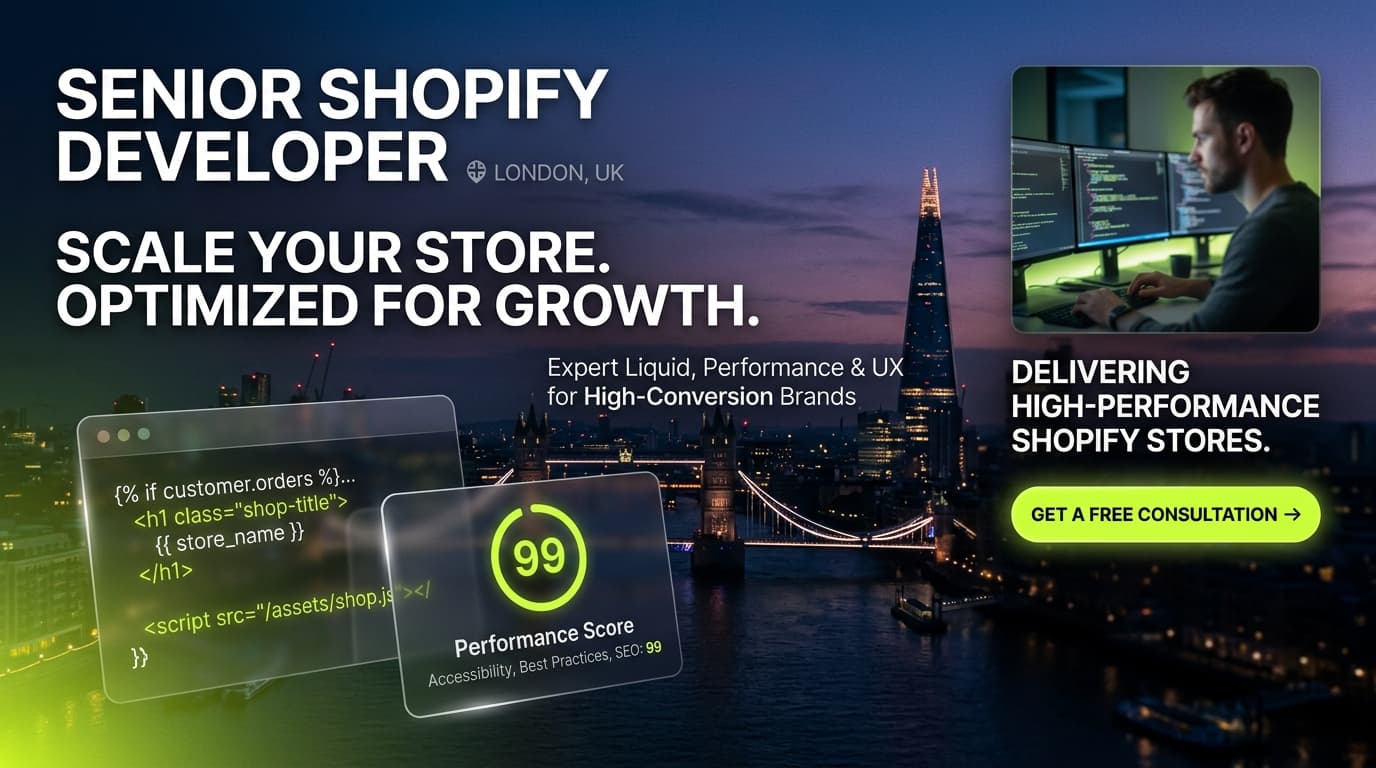 Shopify Developer London — Senior Shopify Development & Store Architecture